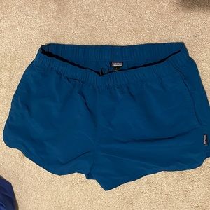 Patagonia blue barely baggies